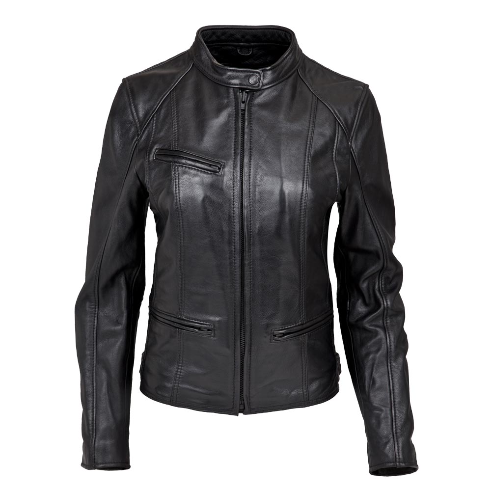 Womens Leather Crosstown Jacket