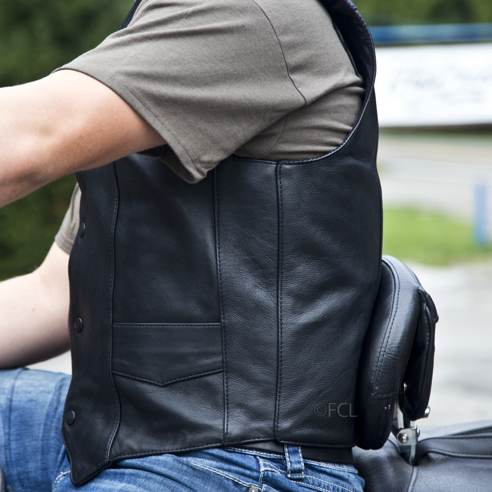 Mens Classic Motorcycle Vest