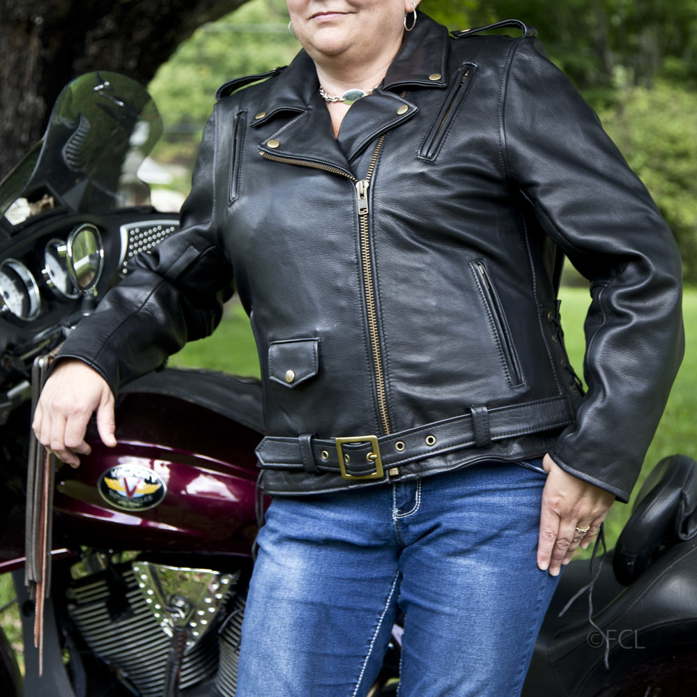 Womens Classic Motorcycle Jacket I
