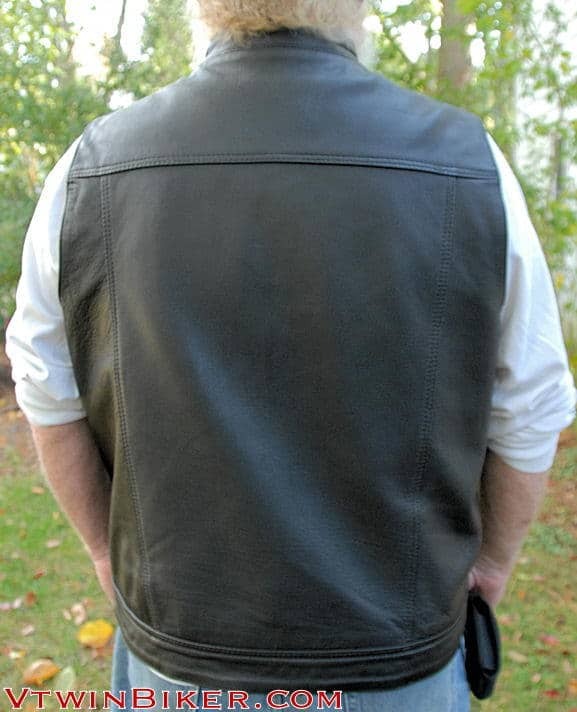 Back of the leather vest.